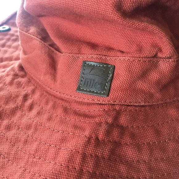 Tilley Endurables T3 Wanderer Hat Orange - 7 Canvas Tactical Bucket Pocket - Picture 2 of 7